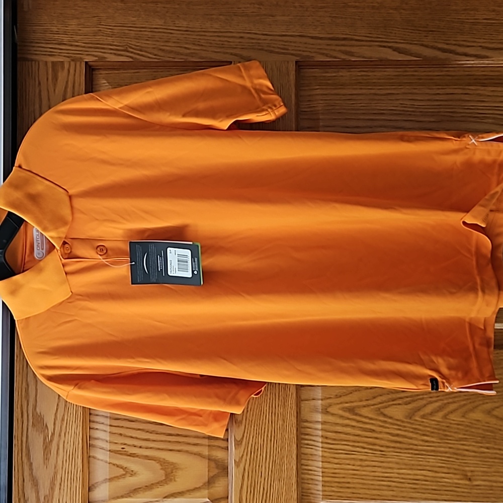 NWT Men's ONTOUR Tangerine Performance Polo Shirt size S